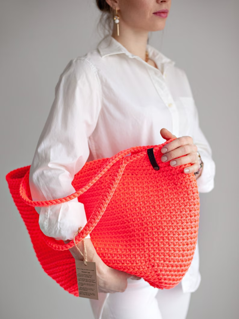 Crochet Tote Bag Pattern XXL size Bag