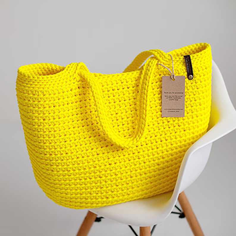 Crochet Tote Bag Pattern XXL size Bag